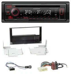 Автомагнитола для Nissan Micra (2013–2017) Kenwood MP3, CD, USB, Bluetooth, DAB, черный глянец