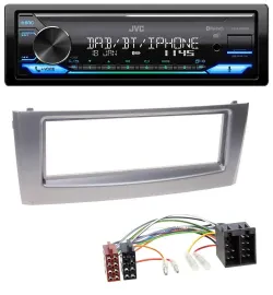 JVC Bluetooth DAB USB MP3 Autoradio für Fiat Punto Grande Punto ab 05 grau
