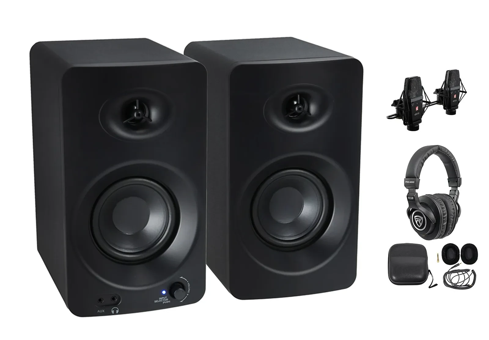 Pair Se Electronics sE4100 Cardioid Condenser Microphones+Monitors+Headphones