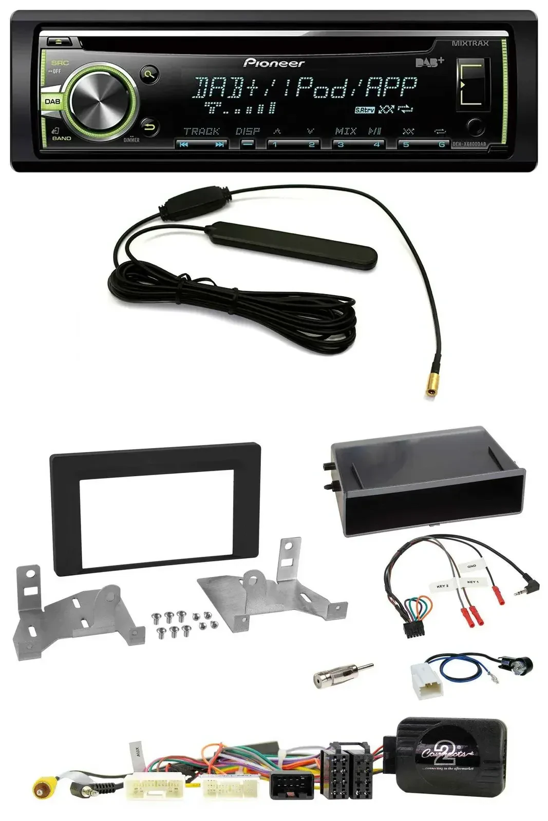 Автомагнитола Pioneer CD/USB, DAB, для Toyota Aygo AB7 (с 2022), черная