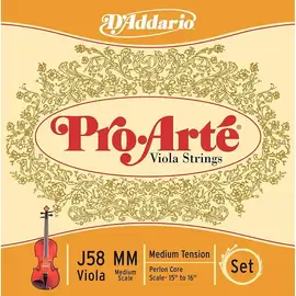 Струны для альта D'Addario Pro-Art Series Viola String Set 15+ Medium Scale