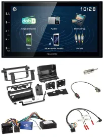 Kenwood 2DIN Bluetooth Lenkrad USB DAB Autoradio für BMW 3er E46 02-06 1 Schalte