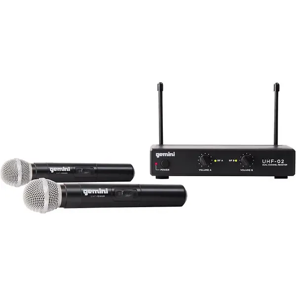 Микрофонная радиосистема Gemini UHF-02M 2-Channel Wireless Handheld Microphone System S34