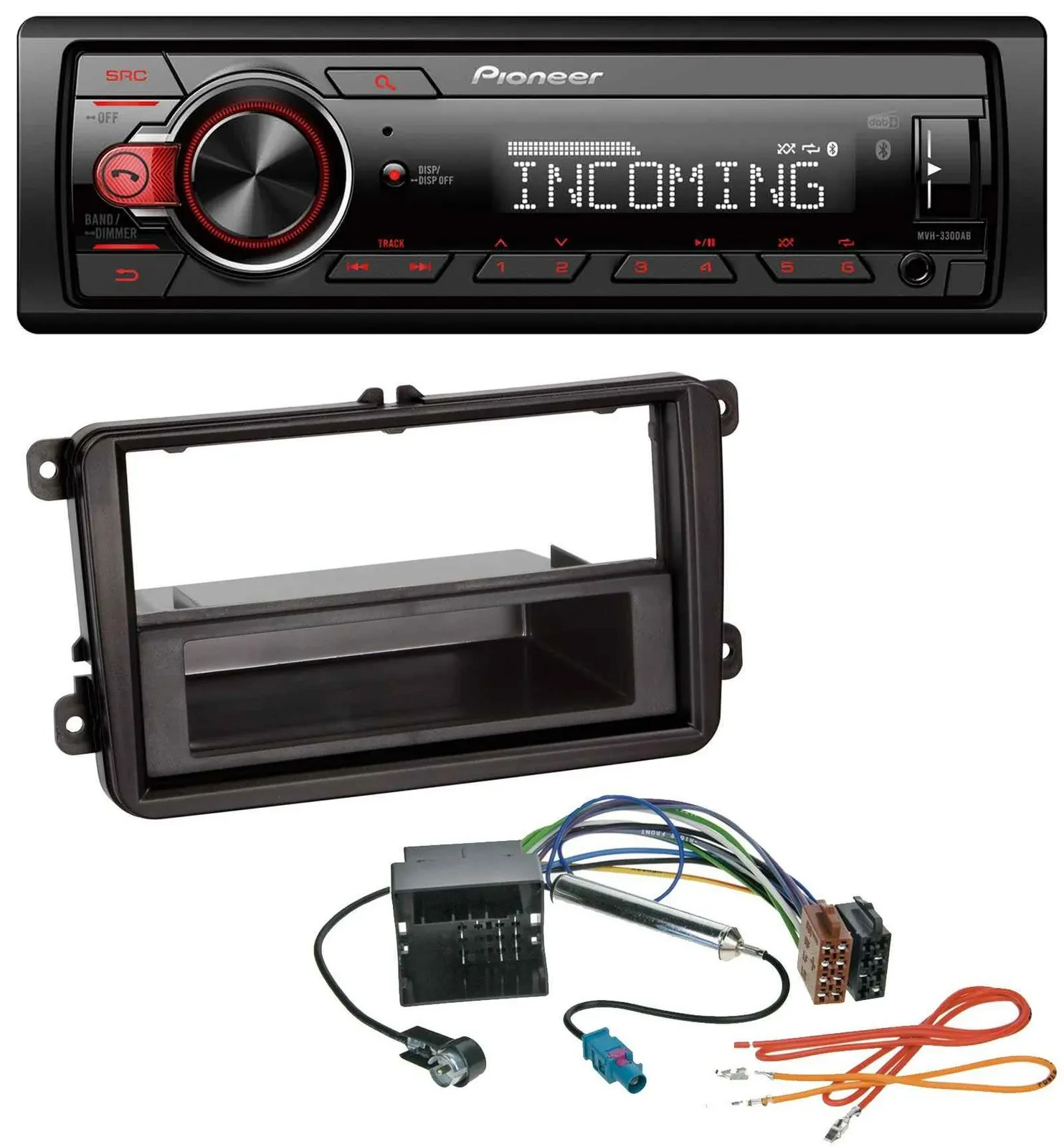 Pioneer Bluetooth USB DAB MP3 Autoradio für VW Passat 05-10 Polo 09-14 Scirocco