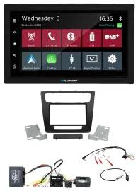 Blaupunkt DAB Bluetooth USB Lenkrad 2DIN Autoradio für BMW 1er Aktiv aut. Klima