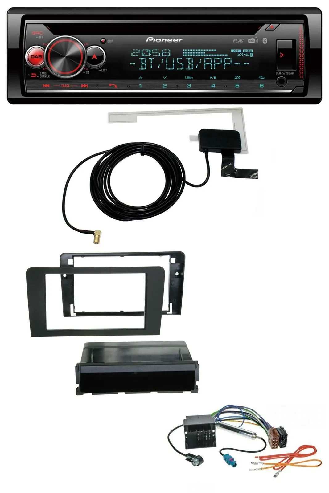 Pioneer DAB CD MP3 USB Bluetooth Autoradio für Audi A3 8P 03-12 Symphony Quadloc