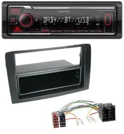 Kenwood MP3 Bluetooth USB DAB Autoradio für Fiat Idea (350 03-11) schwarz