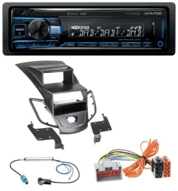 Alpine USB Bluetooth DAB MP3 Autoradio für Ford Fiesta 08-10 Display schwarz
