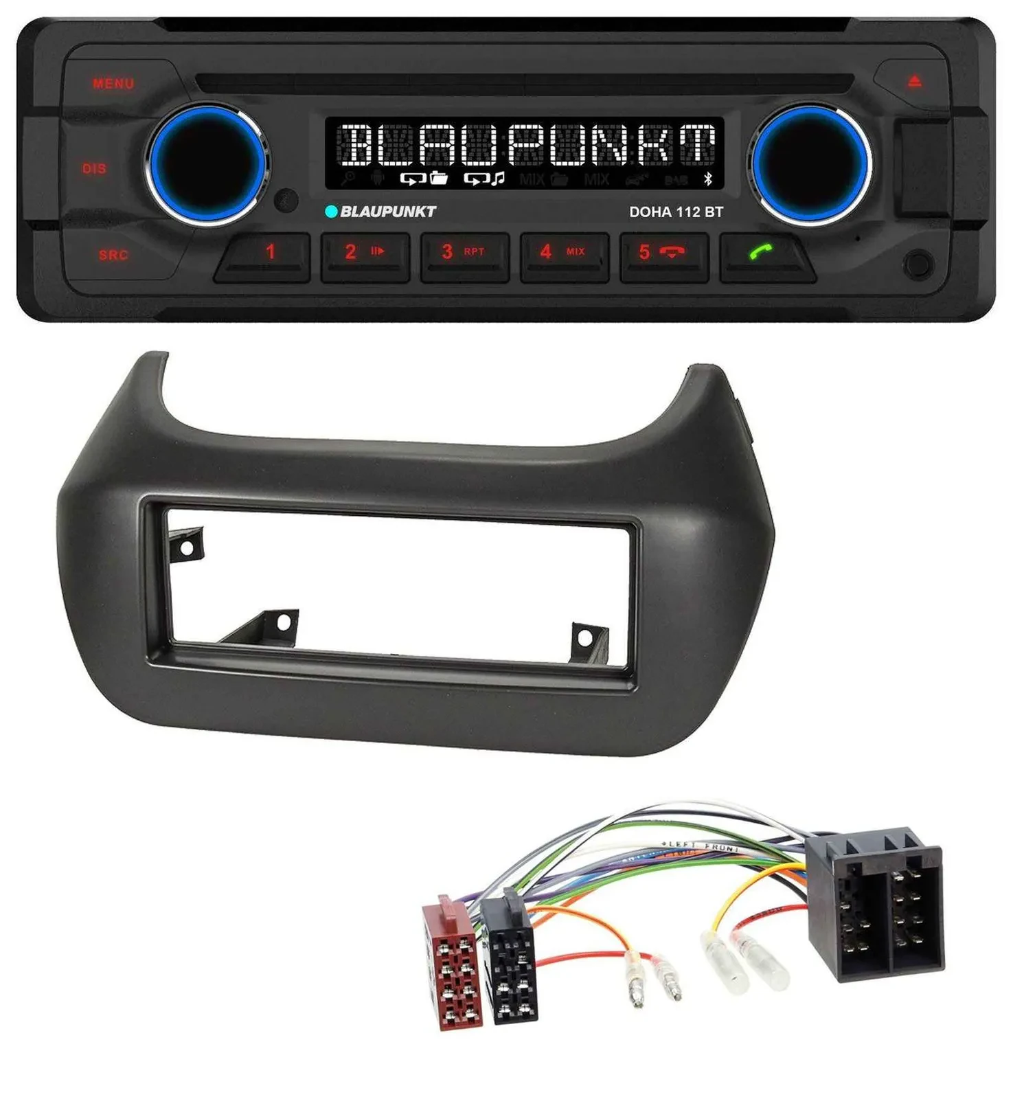 Blaupunkt AUX MP3 CD Bluetooth USB Autoradio für Fiat Fiorino Qubo Citroen Nemo
