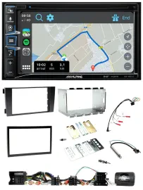 Alpine DAB TMC Bluetooth 2DIN USB Lenkrad Navigation für Audi A6 C5 2001-2004 Ak