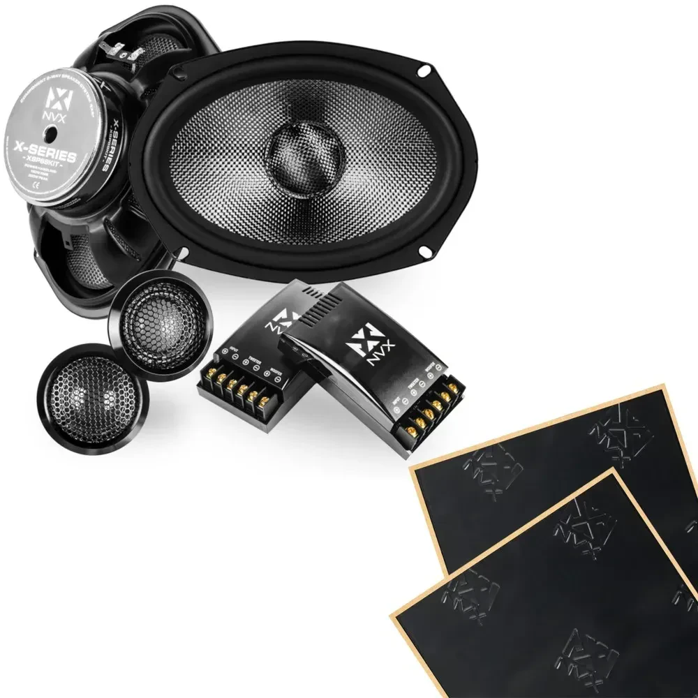 Компонентные автодинамики NVX XSP65KIT X-Series 6x9", 2-полосные, 300W RMS (набор) с шумоизоляцией