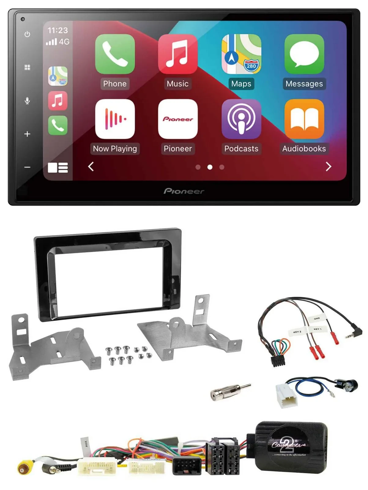 Pioneer USB Lenkrad DAB 2DIN Bluetooth Autoradio für Toyota Aygo AB7 ab 22 klavi