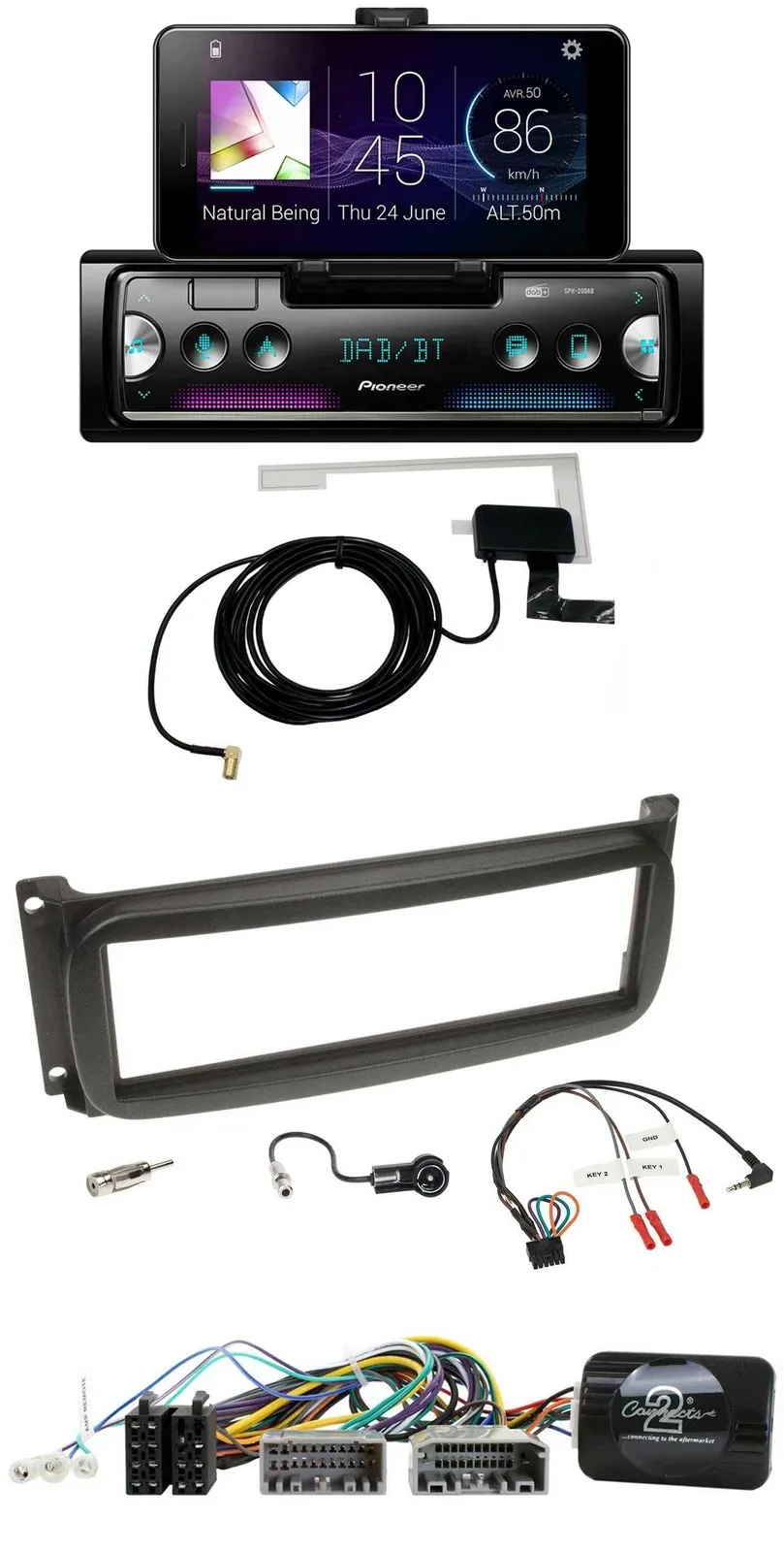 Автомагнитола Pioneer DAB, Bluetooth, USB, поддержка кнопок на руле, для Chrysler Dodge RAM (с 2002)