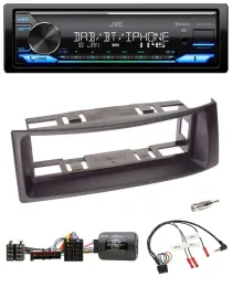 JVC Bluetooth DAB USB Lenkrad Autoradio für Renault Megane 1996-2000 Scenic schw