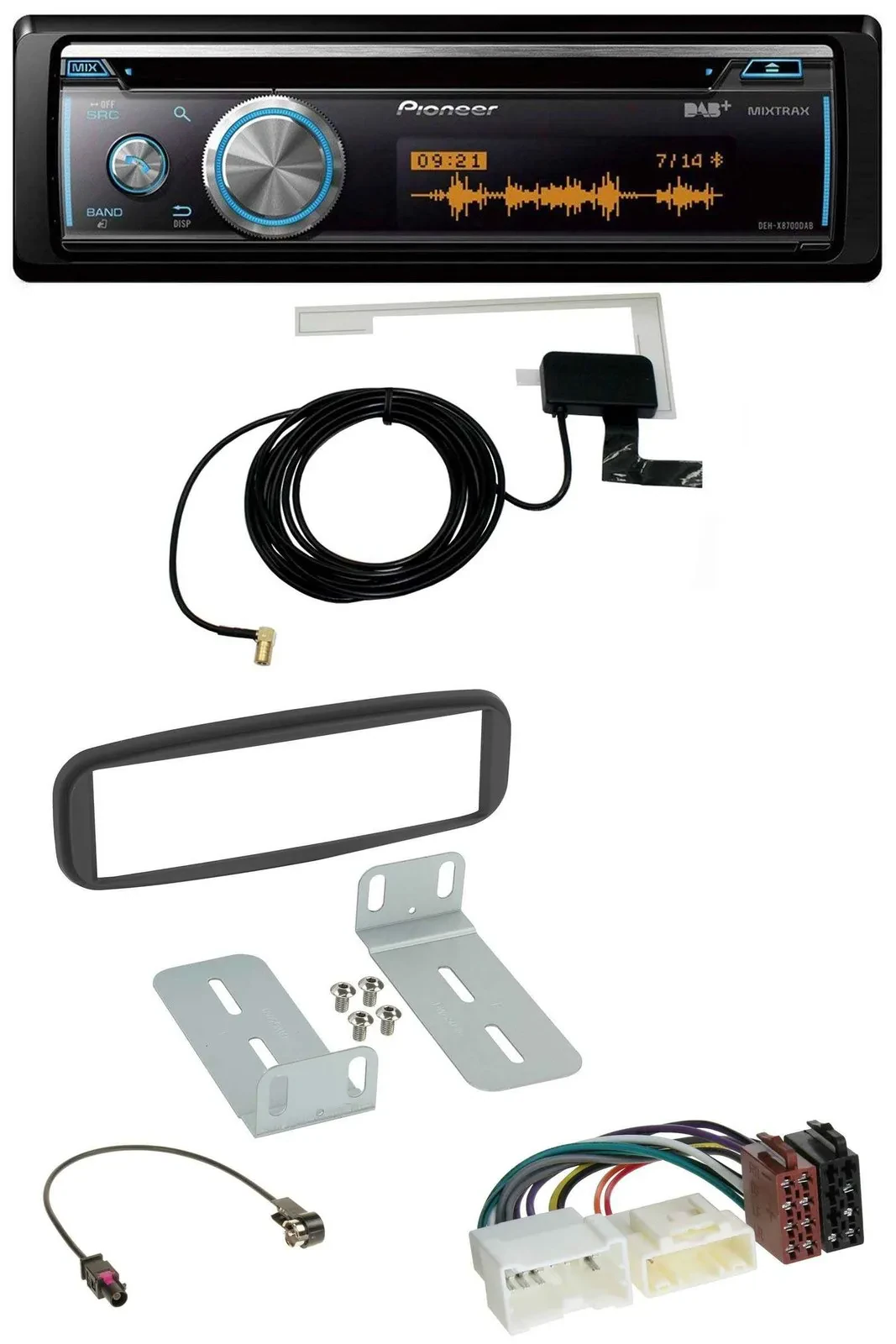 Автомагнитола для Renault Clio (2012–2017) Pioneer CD, USB, MP3, Bluetooth, DAB