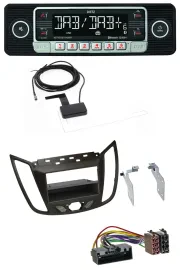 Dietz DAB Bluetooth USB MP3 Autoradio für Ford C-Max / Kuga - dunkelbraun