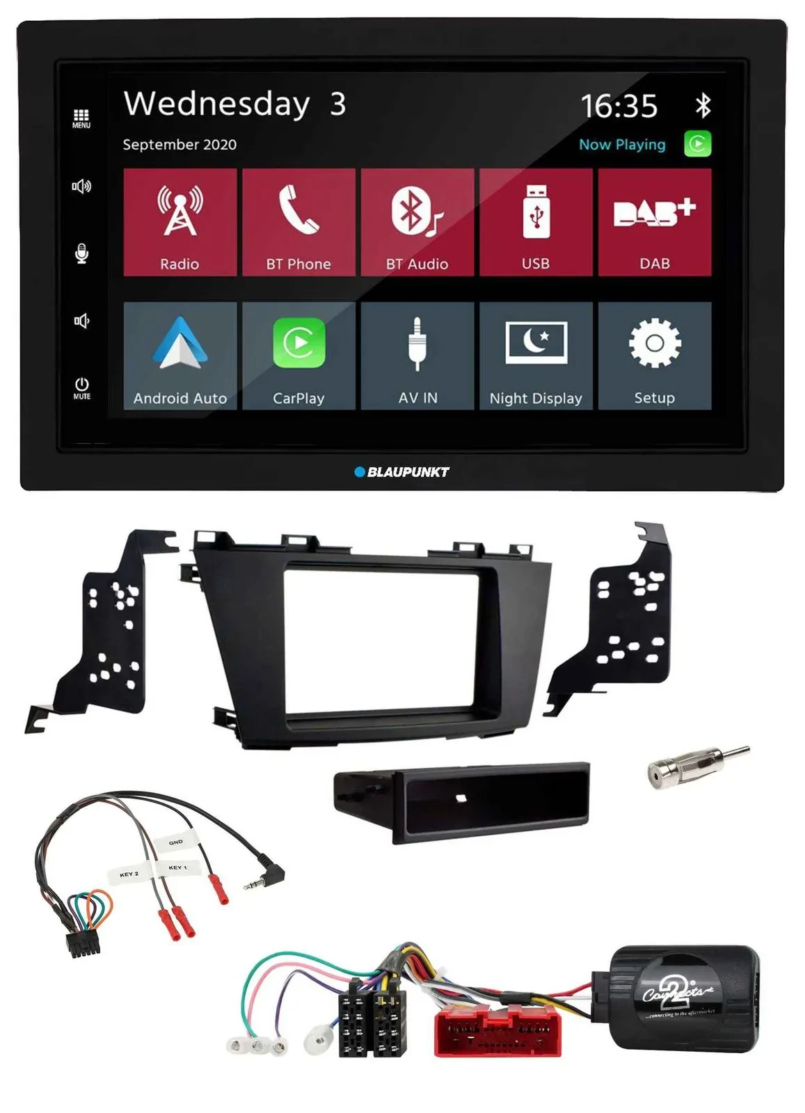 Blaupunkt 2DIN Lenkrad USB Bluetooth DAB Autoradio für Mazda 5 2010-2015