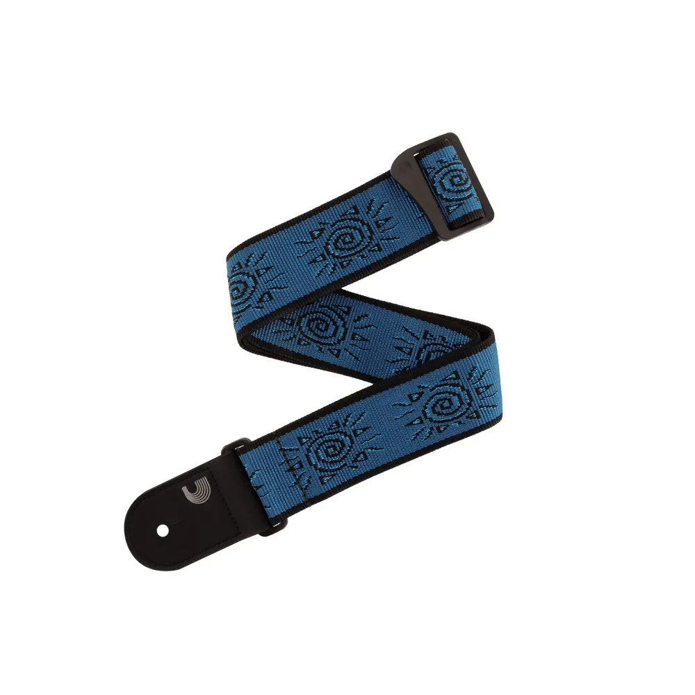 D'Addario Vintage Planet Waves Nylon 2" Guitar Strap, Suns/Blue
