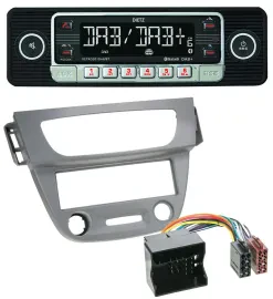 Dietz USB DAB MP3 Bluetooth Autoradio für Renault Megane 3 Quadlock 09-14 grau