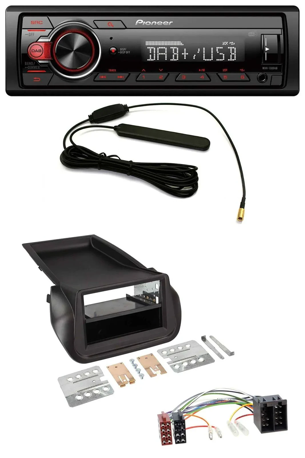 Автомагнитола для FIAT Fiorino (с 2008) Pioneer 1DIN, DAB, MP3, USB, AUX