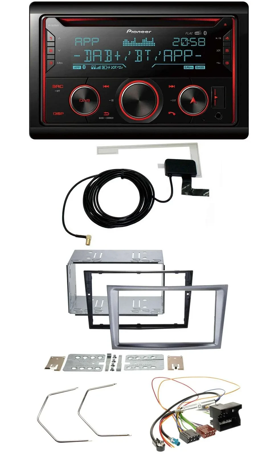 Pioneer 2DIN MP3 DAB USB CD Bluetooth Autoradio für Opel Antara Astra H Zafira B