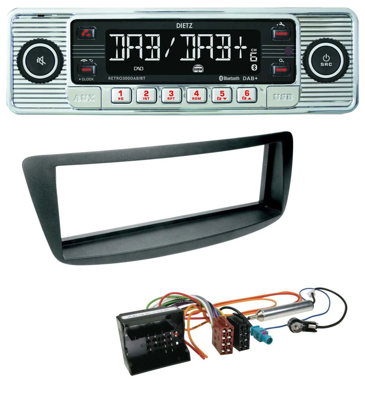 Dietz Bluetooth MP3 DAB USB Autoradio für Citroen C1 Peugeot 107 Toyota Aygo 05-
