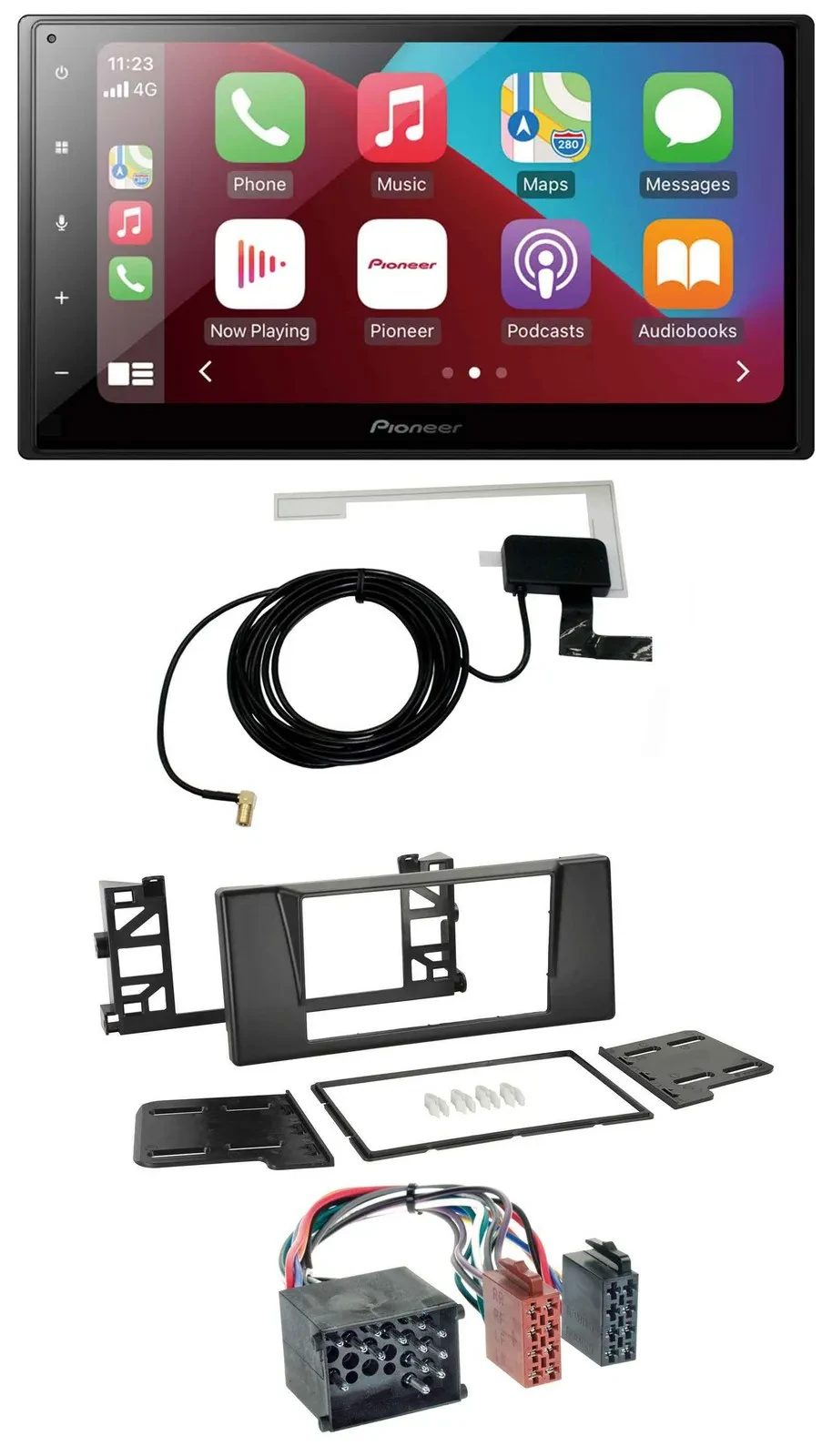 Pioneer USB Bluetooth DAB MP3 2DIN Autoradio für BMW 5er (E39) X5 Rundpin