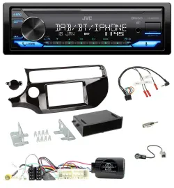 JVC Bluetooth DAB USB Lenkrad Autoradio für Kia Rio UB Facelift 2017-2023 piano