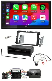 JVC Bluetooth USB Lenkrad 2DIN DAB Autoradio für Opel Vivaro 2011-2015