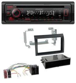 Kenwood MP3 CD USB Bluetooth DAB Autoradio für Fiat Ducato (2006-2010) schwarz