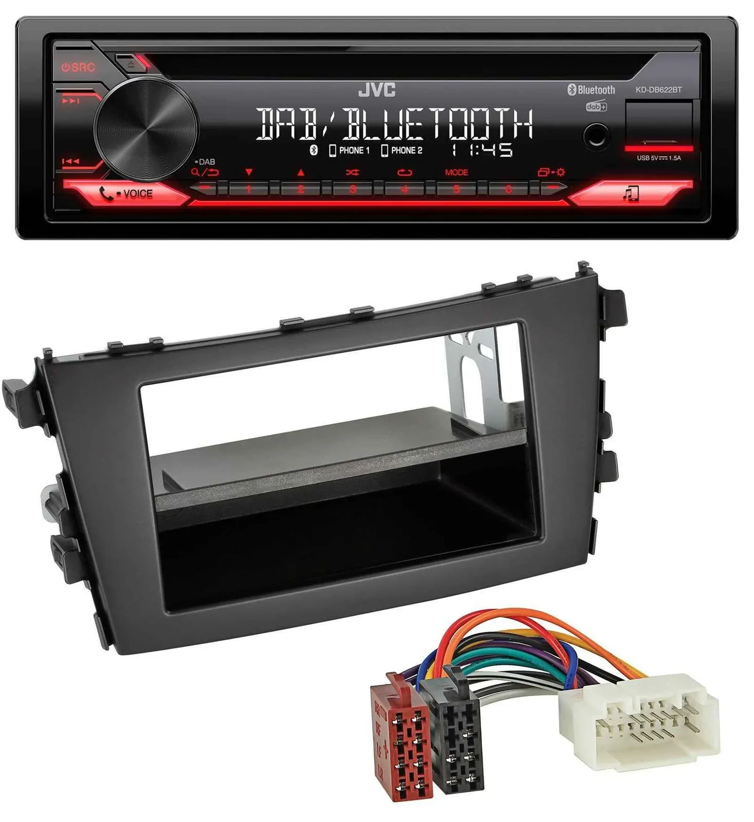 Автомагнитола для Suzuki Celerio (LF, с 2014) JVC CD, DAB, USB, Bluetooth, MP3