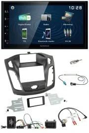Kenwood 2DIN Bluetooth Lenkrad USB DAB Autoradio für Ford Focus 2011-2014