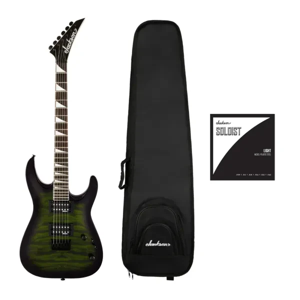 Jackson JS Series Dinky Arch Top Guitar Green Burst with Bag and Strings