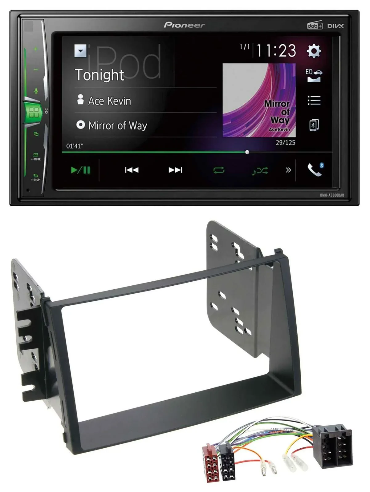 Pioneer 2DIN MP3 DAB USB Bluetooth Autoradio für Kia Soul (AM, 2008-2011)