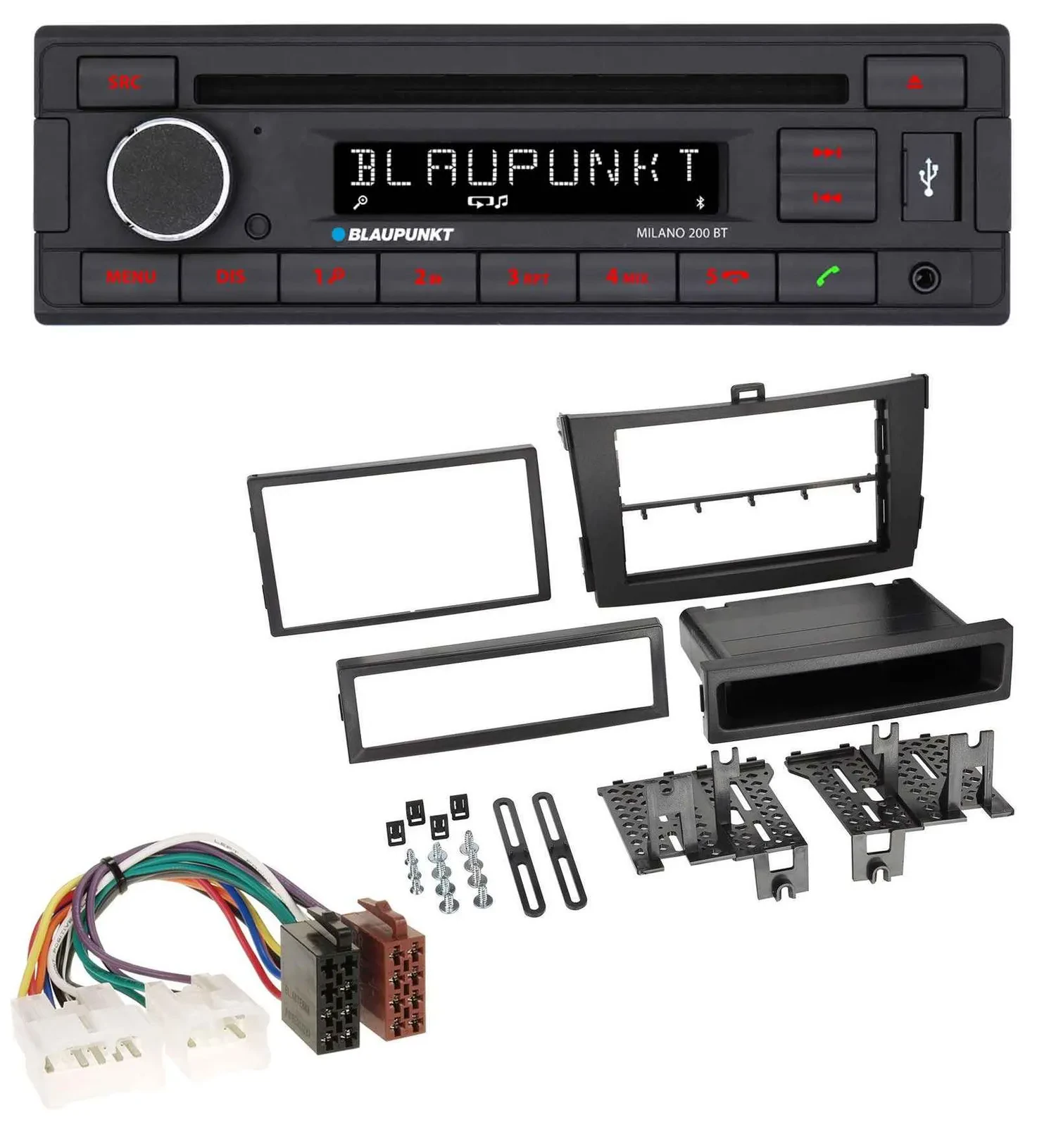 Blaupunkt MP3 USB CD Bluetooth AUX Autoradio für Toyota Corolla ab 2009 schwarz