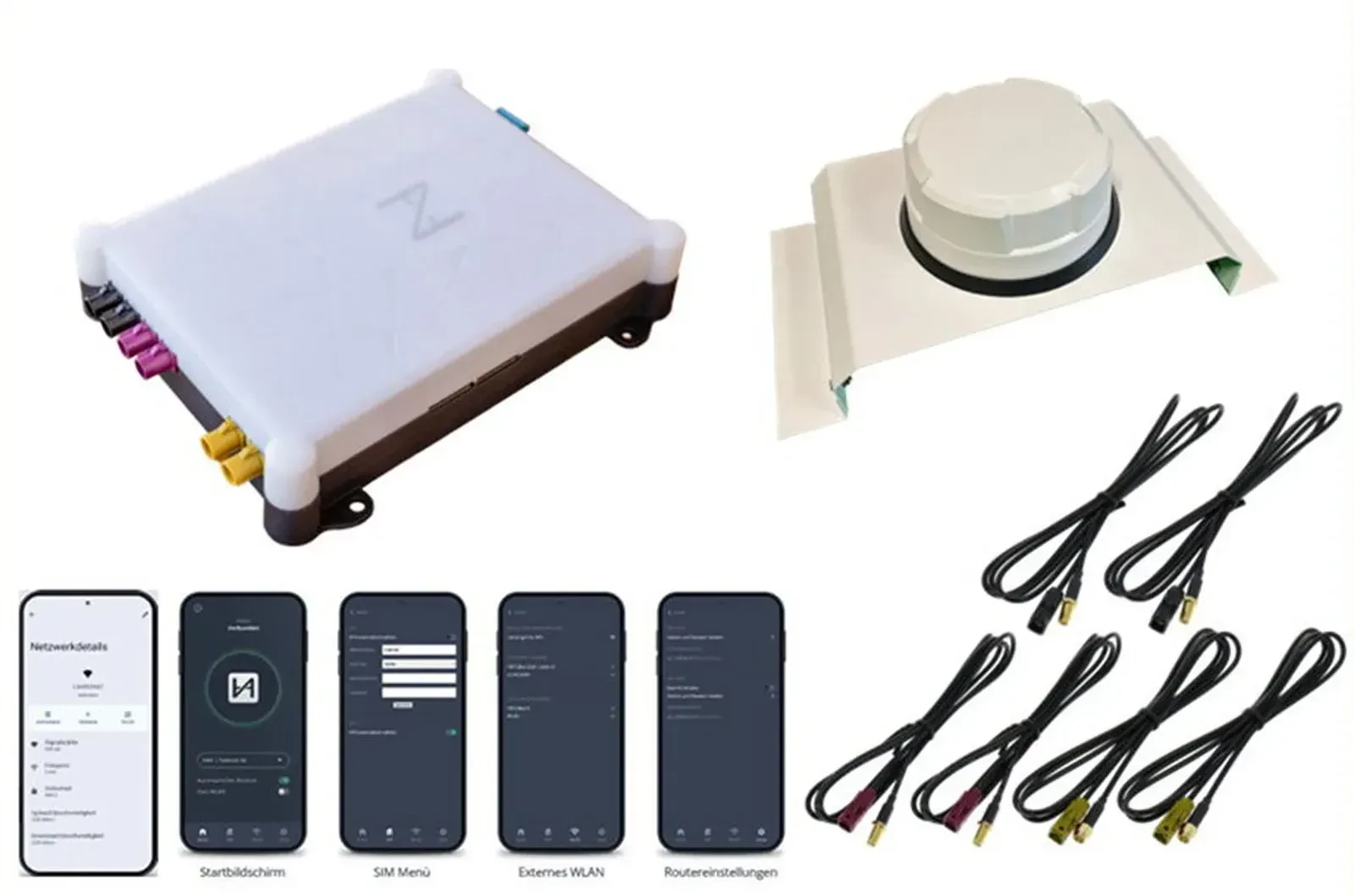 Dietz CamperNet Pro Panorama Dachantenne ANT530 weiß 3m Kabelsatz Träger CN2-PRO