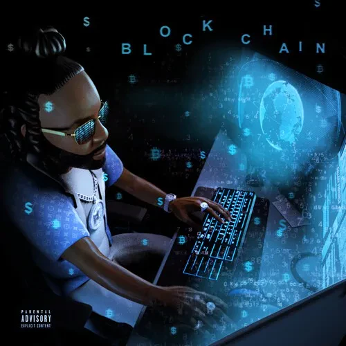 Виниловая пластинка Money Man - Blockchain (Blue Seaglass Wave) [New Vinyl LP] Explicit, Blue, Color