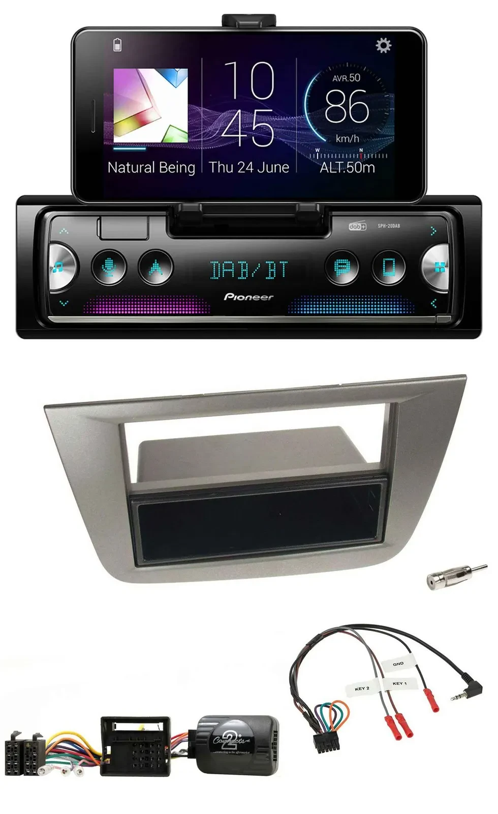 Pioneer USB Lenkrad Bluetooth DAB Autoradio für Seat Toledo Altea 2004-2009 anth