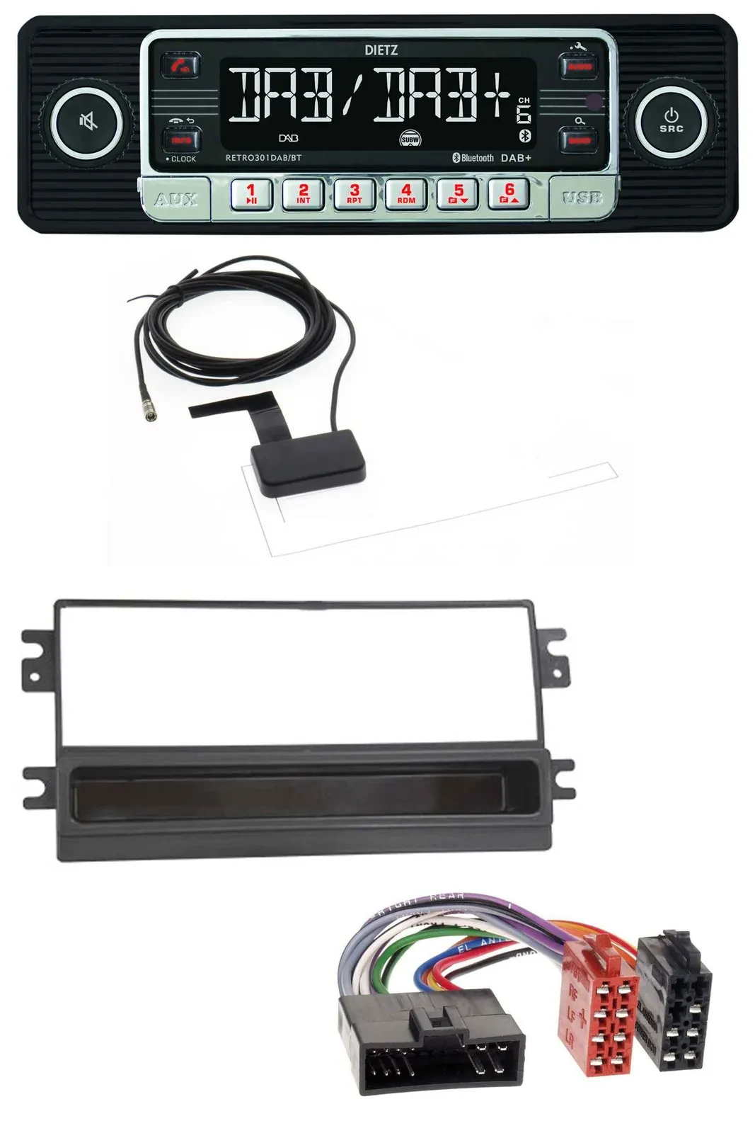 Dietz DAB Bluetooth USB MP3 Autoradio für Kia Clarus Carens FL Carnival Sportage