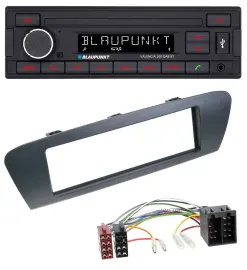 Автомагнитола для Renault Scenic (с 2009) Blaupunkt DAB, MP3, Bluetooth, USB, серый