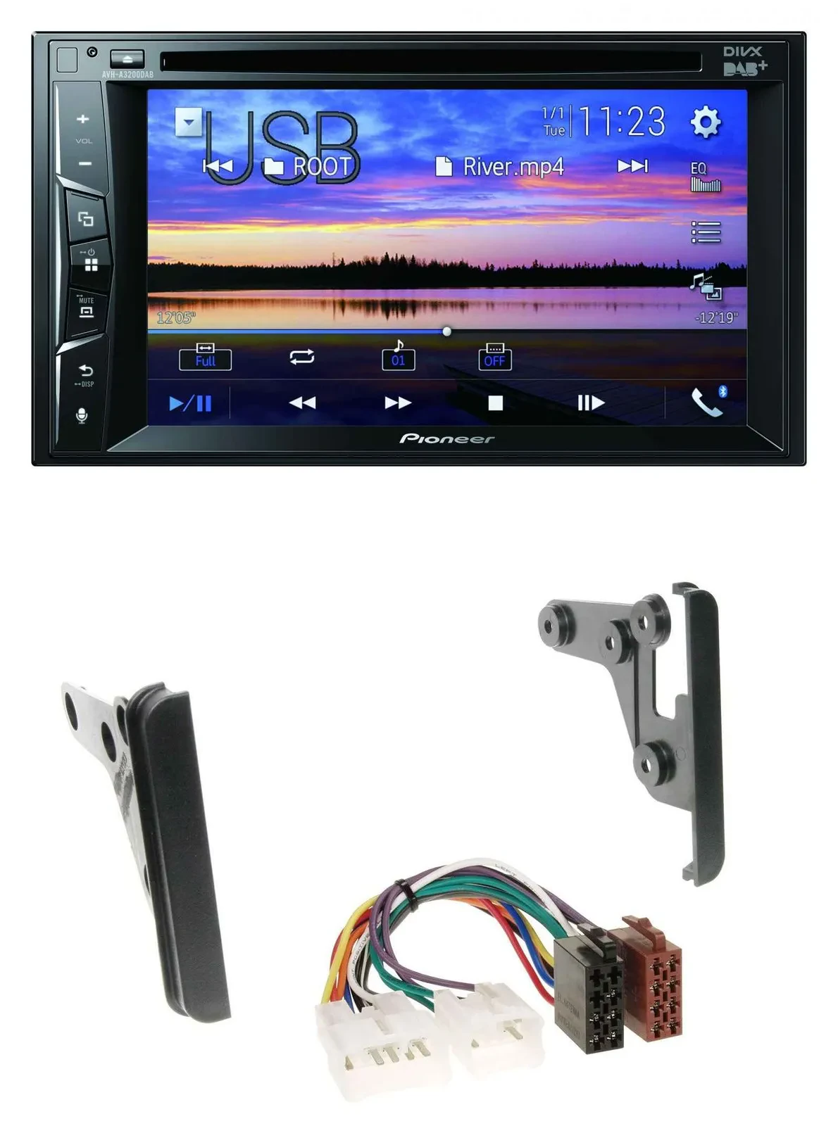 Pioneer Bluetooth 2DIN USB DVD DAB MP3 Autoradio für Toyota Tundra Celica FJ
