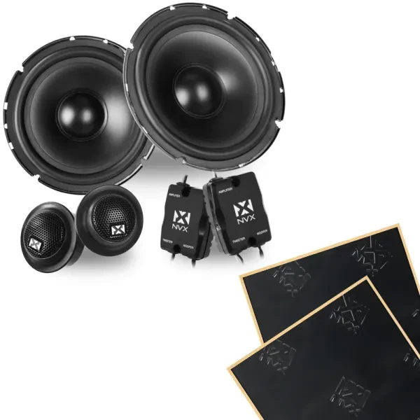 NVX NSP65KIT 200W RMS 6.5" N-Series 2-Way Component Speakers with Sound Damping