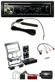 Автомагнитола для Mazda 5 (CR) 2005–2010 Pioneer MP3 USB CD DAB серебристая