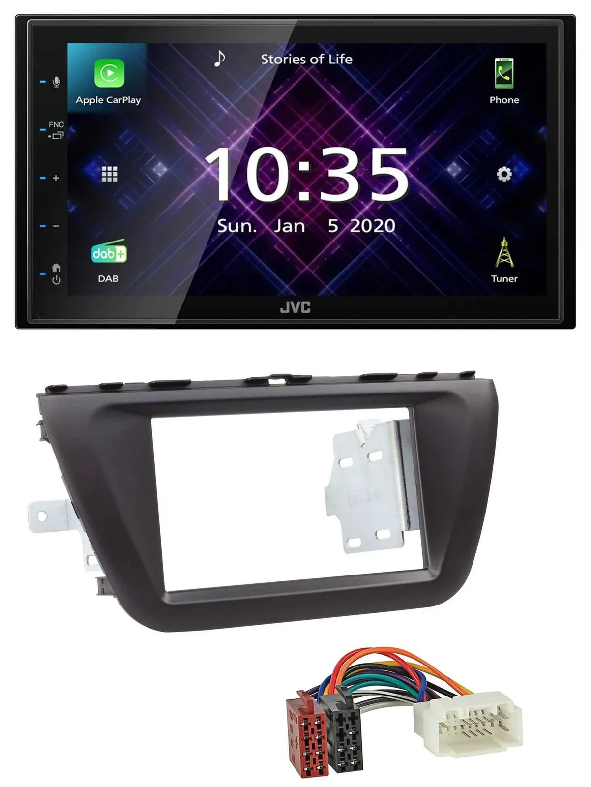 Автомагнитола для Suzuki SX4 (с 2013) JVC 2-DIN, DAB, Bluetooth, USB, MP3