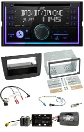 JVC Lenkrad USB 2DIN DAB Bluetooth CD Autoradio für Alfa Mito 14-18 schwarz