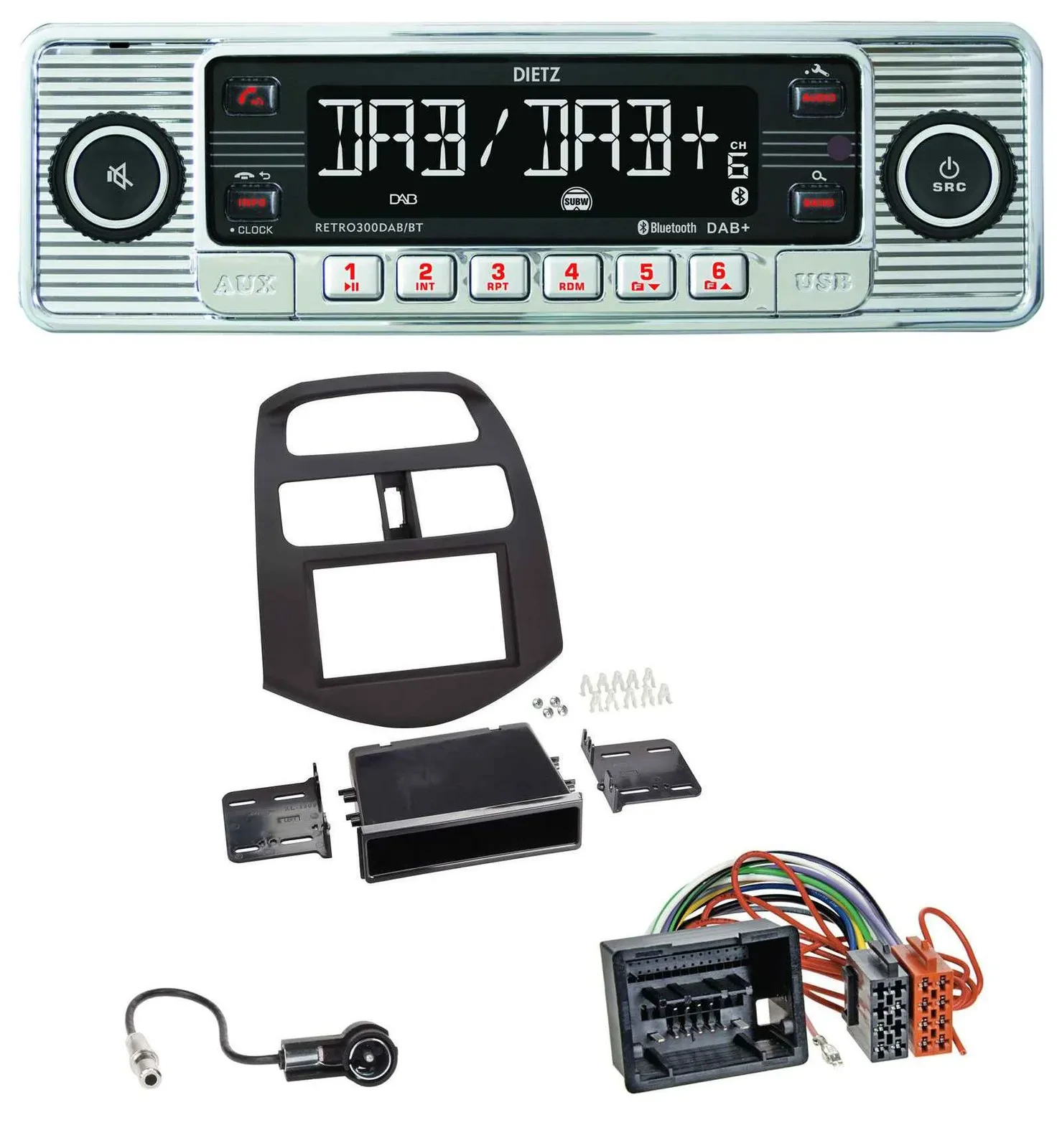 Dietz Bluetooth MP3 DAB USB Autoradio für Chevrolet Spark (ab 2013)