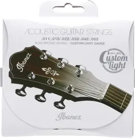 Струны для акустической гитары Ibanez IACS62C Bronze 80/20 Custom Light 11-52
