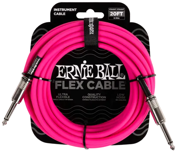 Инструментальный кабель Ernie Ball 6418 6м Flex Pink
