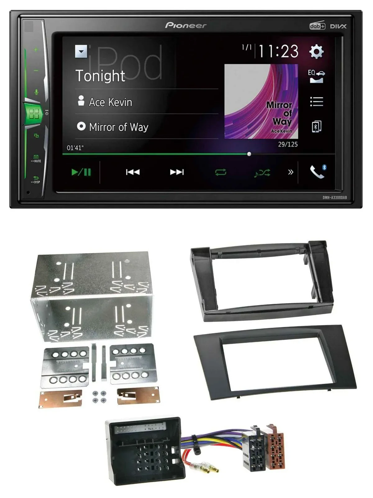 Автомагнитола для Mercedes E‑Class (S211) 2003–2009 Pioneer 2DIN MP3 DAB USB Bluetooth