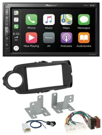 Pioneer USB MP3 DAB 2DIN Bluetooth Autoradio für Toyota Yaris 11-20 schwarz